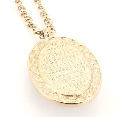 Chanel 2019 Scarab Pendant Necklace 